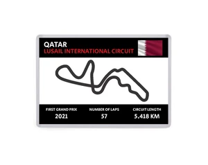 Qatar Formula One F1 Grand Prix Race Track Circuit Fridge Magnet - Picture 1 of 5