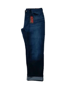 Beverly Hills Polo Club Jeans Mens 40x30 Straight Blue Dark Wash Modern Stretch - Picture 1 of 10