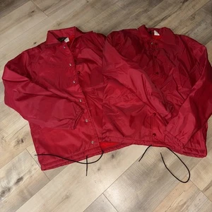 Lot Of 2 Men’s Vintage Pla-Jac Dunbrooke Jacket Red Small USA Made - Picture 1 of 8