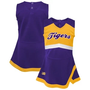 Girls Youth Purple LSU Tigers Cheer Captain Jumper Dress - Picture 1 of 3