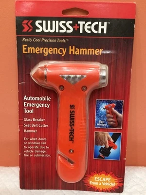 SWISS TECH - MARTILLO DE EMERGENCIA - HERRAMIENTA DE EMERGENCIA PARA AUTOMÓVIL - (NUEVO) ENVÍO GRATUITO Foto 1 de 2