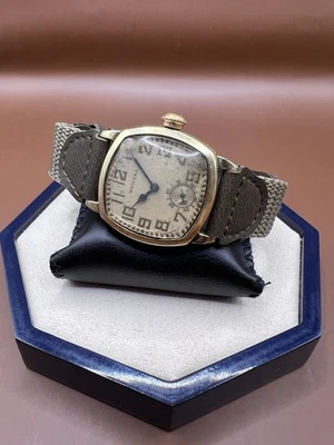 Vintage 1930’s Waltham Relógio Mecânico Art Deco Masculino. Folheado a ouro. Corridas - Imagem 1 de 4