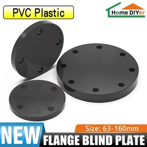 Industrial Grade PVC Flange Blind Flange - Pipe Sealing Plate Disc DN50-DN150 - Picture 1 of 12