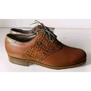 Footjoy Classics Dry Premiere Golf Shoes 50179 Lizard Exotic Men's 10.5D Brown - Picture 1 of 18