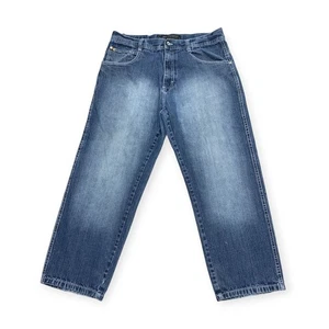Southpole 4180 Jeans Men Sz 38x28 Blue Loose Fit Baggy Vintage Y2K Gold Tab - Picture 1 of 11