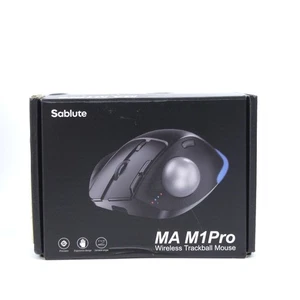 Sablute  MA M1Pro Ergonomic Adjustable DPI Wireless Trackball Mouse - Black - Picture 1 of 8