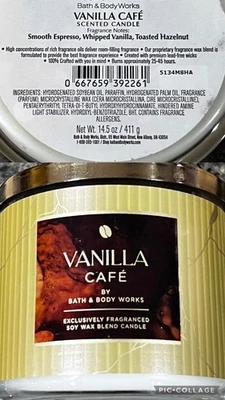 Bath & Body Works большая ароматическая свеча с 3 фитилями 14,5 унции эфирные масла и соевый воск - Изображение 1 из 4