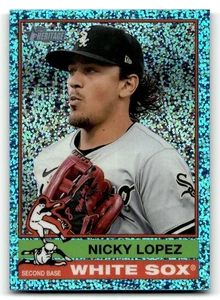 2025 Topps Heritage Nicky Lopez #371 Chrome Light Blue Sparkle Atlanta Braves - Picture 1 of 2