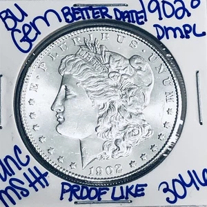 1902 O STGL. UNZIRKULIERT MORGAN SILBER DOLLAR AUTHENTISCH US-PRÄGEANSTALT KOSTENLOSER VERSAND 3046 - Bild 1 von 3