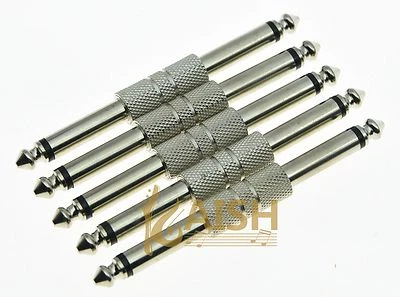 5pcs Guitar Effect Pedal Connector 1/4" Straight Pedals Mono Connector - Image 1 of 3