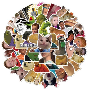 50Pcs Funny Expression Stickers Waterproof Laptop Luggage Skateboard Deca ❤H _in - Picture 1 of 8