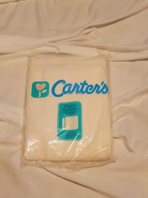 MANTA RECEPTORA TEJIDO GOFRE TÉRMICO Carter's De Colección Blanca Nueva en Paquete Foto 1 de 3
