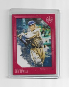 Joe Sewell 2020 Diamond Kings Red Frame Hanger Box Parallel Card #1 Indians 
