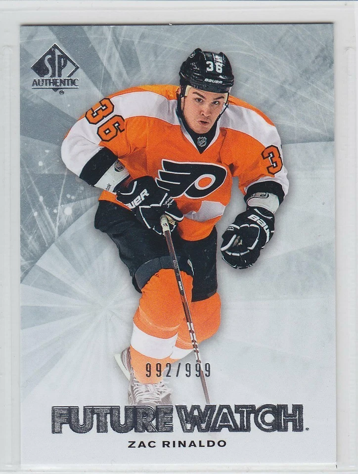 2011-12 UD SPA SP AUTHENTIC ZAC RINALDO RC #213 ROOKIE FUTURE WATCH /999 Flyers - Image 1 of 1