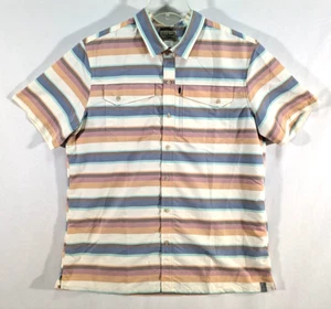 LL Bean Men's Large Striped Button Up Western Navajo Cowboy Native Aztec Pockets - Picture 1 of 15