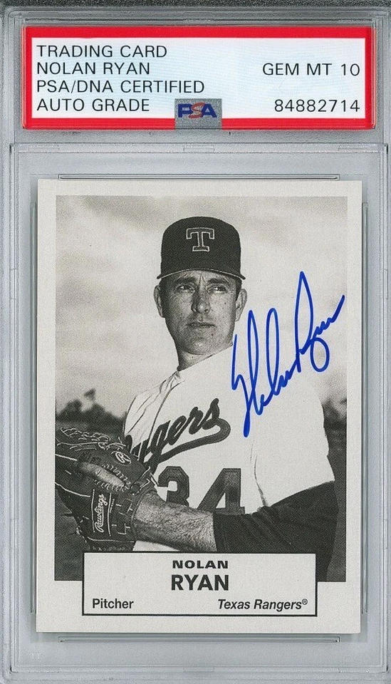 Nolan Ryan Signed 2022 Topps 582 Montgomery #4 Card PSA 84882714 GM MT 10 AUTO - Image 1 of 1