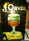 Alu-Pappe-Folie Werbeschild: ORVAL , Bierwerbung Belgien, Veritable Trappiste 