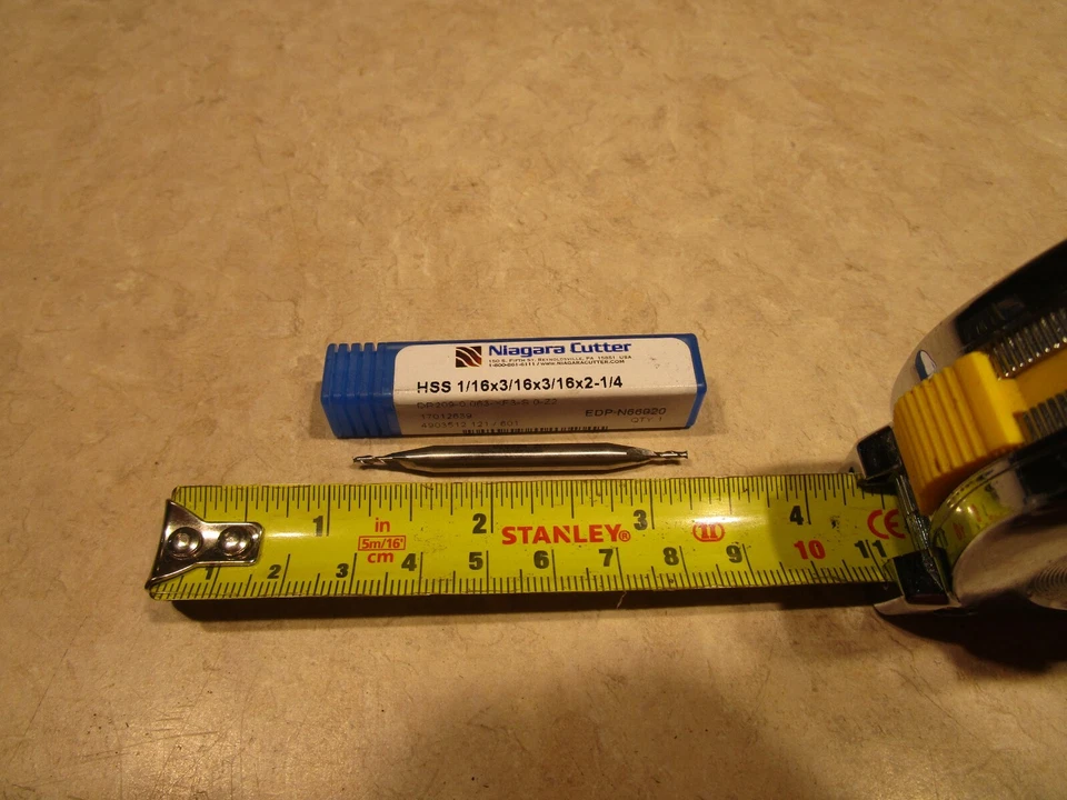 NIAGARA CUTTER N66020, 1/16" DIA, 2F, SE, HSS, END MILL, G0429 - Image 1 of 4