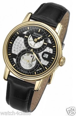 Relógio EPOS edição limitada, elegante mecânico corda automática 41mm transparente 3392.858 - Imagem 1 de 4