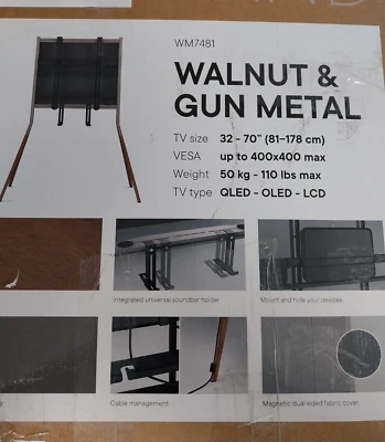 One For All WM7481 TV Ständer Stativ Standfuß 32 bis 70 Zoll Walnut #KT7049X-- - Bild 1 von 4
