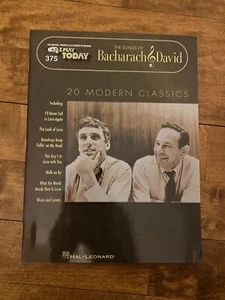 Songs of Bacharach & David EZPlay Today 375 organ, piano, keyboard  20 songs - Picture 1 of 6
