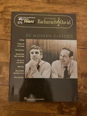 Songs of Bacharach & David EZPlay Today 375 organ, piano, keyboard  20 songs - Image 1 of 4
