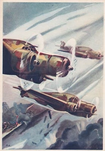 SPANISCHER KRIEG - Luftwaffe Postkarte Alberto Mastrojanni - Bomber - Bild 1 von 2