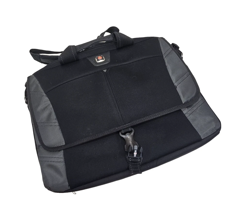 Swiss Gear by Wenger Negro Computadora Portátil Maletín Bolsa Estuche de Transporte 17" Foto 1 de 4