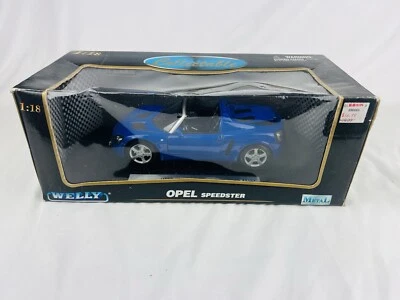 ¡¡¡EDICIÓN ESPECIAL WELLY ESCALA 1/18 OPEL SPEEDSTER!!! COCHE DIECAST AZUL Foto 1 de 4