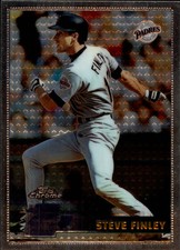 1996 Topps Chrome San Diego Padres Baseball Card #38 Steve Finley