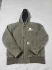 Carhartt MOS Green Washed Duck Loose Fit Insulated Active Jacket Mens M  C476
