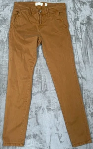 Pantalones chinos ajustados para mujer Anthropologie Hei Hei talla 29 camel tostado Tencel - Imagen 1 de 12