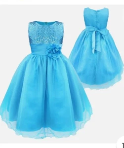 Girl Dress Child Baby Party Wedding Birthday Princess Christening Gown - Picture 1 of 5