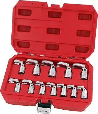 3/8" Crows Foot Spanner Flexible Socket Set -8,9,10,11,12,13,14,15,16,17,18,19mm - Image 1 of 4