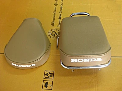 Fit HONDA C70 C90 SINGLE SEAT SET + SEAT LOCK+ RACK CARRIER "LIGHT BROWN"  #BI# Foto 1 de 4
