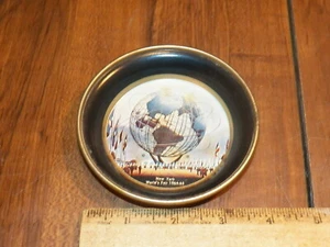 1964-65 NEW YORK WORLDS FAIR "UNISPHERE" Metal Coaster from US STEEL        - Picture 1 of 2