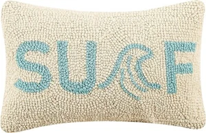 Peking Handicraft 30TG310C12OB Poly Filled Hook Throw Pillow, Wool and Cotton - Picture 1 of 1