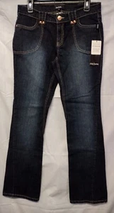 Women's Daisy Fuentes Boot Cut Jeans Stretch Graphite Wash Size 8 Inseam 34" NE - Picture 1 of 11