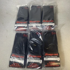 NEGRO Herramientas a presión Calcetines grandes (tamaño 7-12) Crew fabricados en los EE. UU. **6 pares** - Imagen 1 de 3