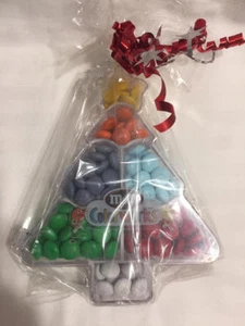 M&M's Candies 2003 Christmas Tree Shaped Lucite Tray Colorworks New Refillable - Picture 1 of 4
