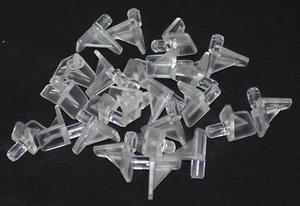 Pack of 20 Transparent Clear Plastic 5mm Shelf Supports (Studs) Kitchen Units - Picture 1 of 5