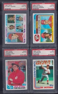 PSA 9 1982 Topps Tom Seaver All-Star IA #31 #165 #346 #756 4-CARD-LOT L@@K! - Picture 1 of 1
