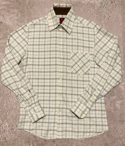 DOLCE & GABANA White Plaid 100% Cotton LS Dress Shirt Size 50 - Picture 1 of 8