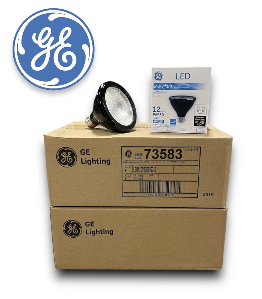 GE 73583 LED 1,000 Lumens PAR30 Light Bulbs (With E26 Medium Base) - Pack Of 12! - Image 1 of 4