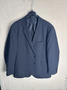 52L Coppley Suit Jacket Solid Black Wool Stretch Two Button Blazer 1/2 lined - Picture 1 of 14