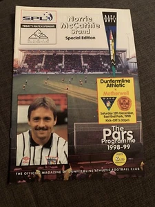 1998 Dunfermline Athletic V Motherwell Football Programme - Picture 1 of 3