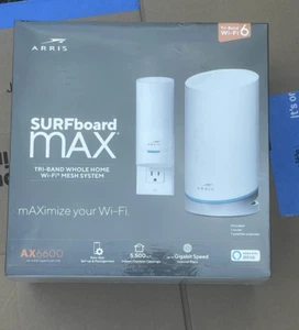 ARRIS Surfboard mAX W122 AX6600 Mesh WiFi 6 - 5.500 Quadratfuß Wandstecker Satellit Al - Bild 1 von 3