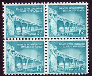 Scott #1031A Palace of Governors Santa Fe (Strip) Block of 4 Stamps - MNH - Picture 1 of 2