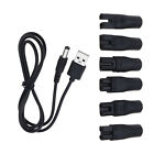 USB Shaver Charging Cable with 6x Connector Head Compatible with Kemei 1m