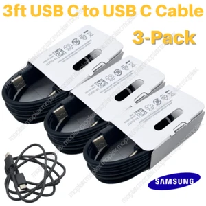 3 Pack Type USB C To USB C PD Fast charger Cable Data Sync For Samsung S20 S10 - Picture 1 of 7